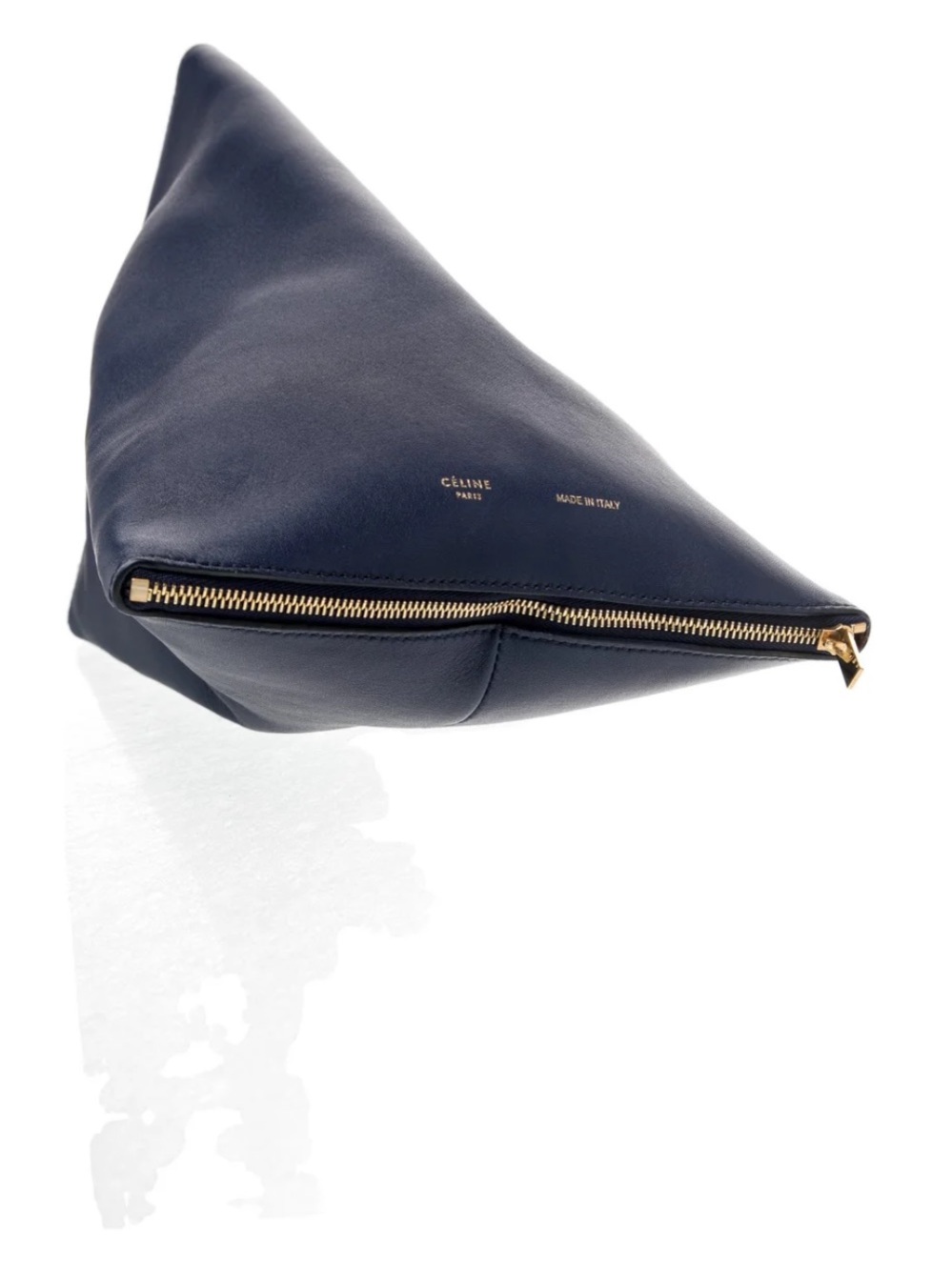 Céline Phoebe Philo Berlingot Clutch in Ink Blue Lambskin FW 2013 $2,900 Retail